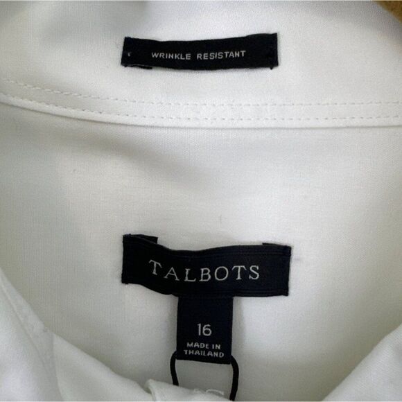 Talbot long sleeve white woman's blouse. Womens size 16 - Picture 9 of 11